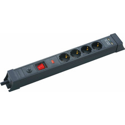 SP-04S-USB Πολύπριζο ασφαλείας 4 θέσεων με 2 θύρες USB με καλώδιο 3Χ1,5mm (10.3.6) AMARAD