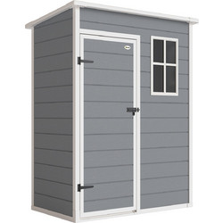 Υπόστεγο εργαλείων πλαστικό 1,14m 151 x 92 x 193cm υπόστεγο εργαλείων με κλειστή οροφή παράθυρο δαπέδου γκρι