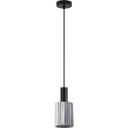 Home Lighting Κρεμαστό Φωτιστικό Οροφής Μονόφωτο E27 Μαύρο SE21-BL-4-GL1 77-8483