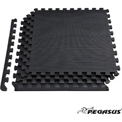Δάπεδο προστασίας Puzzle EVA (Μαύρο) 1.2cm (Σετ 4τμχ)