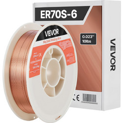VEVOR Συμπαγές Σύρμα Συγκόλλησης MIG ER70S-6 0.6mm 4.5kg για Συγκόλληση Αερίου σε Όλες τις Θέσεις MIGHSSXHSER7CLDID001V0