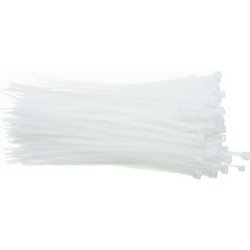 CABLEXPERT NYLON CABLE TIES 250x3.6MM FROST+UV RESISTANT (100PCS/BAG) WHITE