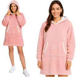 Ruhhy Hoodie Κουβέρτα Φούτερ, Βελουτέ με Κουκούλα και τσέπη καγκουρό XXL, 88x80 cm , 26144