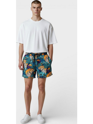 Moonstone Wild Jungle Ανδρικό Μαγιό Πετρόλ MS431