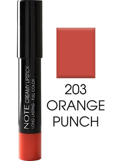 Note Creamy Lipstick Pencil 203 Orange Punch 2.8gr
