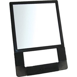 PLASTIC QUARE MIRROR BLACK 20x29cm