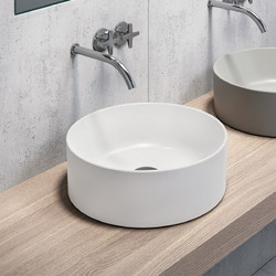 GSI Kube-X Επικαθήμενος Νιπτήρας Μπάνιου Στρογγυλός Πορσελάνης 40cm Λευκός 9426-300
