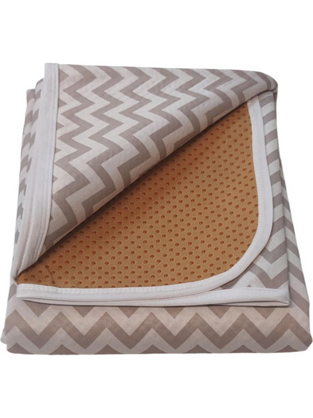 White/Light Grey Chevron, Αδιάβροχο Επαναχρησιμοποιήσιμο Χαλάκι Προστασίας Δαπέδου, Πολλαπλών Χρήσεων, Queen Mother 130x130 εκ
