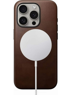 NOMAD θήκη δερμάτινη Modern MagSafe για Apple iPhone 16 PLUS 6.7 2024 - ΚΑΦΕ - NM01698685