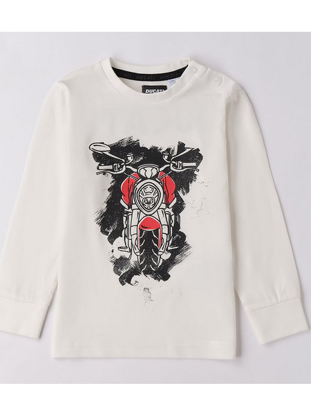 Ducati Μπλούζα Ls T-Shirt GF607-00-0112-126263 Λευκό Αγόρι
