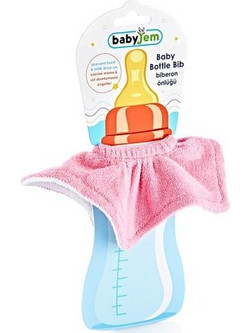 Baby Jem Σαλιάρα για Μπιμπερό (Ροζ)