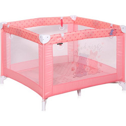 Lorelli Playpen Play Τετράγωνο Πάρκο με Στρώμα & Δίχτυ Ροζ