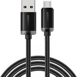 ESSAGER ES-X60 1m Καλώδιο Φόρτισης και Δεδομένων USB to Micro - Μαύρο