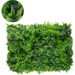 PEPPEROMIA 78434 Τεχνητό Πάνελ Φυλλωσιάς / Κάθετος Κήπος Πεπερόμια & Ζεβρίνα - Πράσινο - Μ60 x Π9 x Υ40