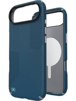 Speck Presidio2 Grip MagSafe - Case iPhone 17 Air (Deep Sea / Silver Metallic / Spell Blue) - (150967-3261)