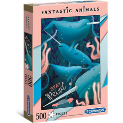 Puzzle Clementoni Fantastic Animals Collection Narwhal 500 Κομμάτια