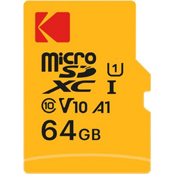 Kodak Premium Performance microSDXC 64GB Class 10 U1 V10 A1 UHS-I 85MB/s + Adapter