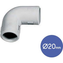 Elettrocanali Σύνδεσμος Σωλήνων Γωνία 90 Μοιρών IP40 Φ20 - 100 Τεμάχια - Elettrocanali - 2-ECCI20
