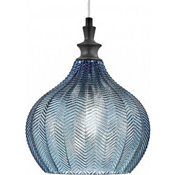 LUCE CLEOFE-S/ Κρεμαστό Φωτιστικό Οροφής Μονόφωτο E27 Μπλε 11-C