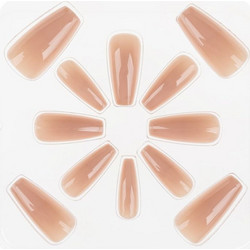 Nude Square Tips Νυχιών 12τμχ
