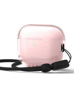 Θήκη AirPods Pro 3rd Gen Elago Clear Strap Case Διάφανη Σιλικόνης με Λουράκι Χειρός - Lovely Pink (EAPP3CL-STRAP-LPK)