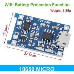Lithium Battery Charging Module TP4056 Dual Micro USB