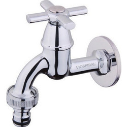 Viospiral Κάνουλα 1/2" Χρωμέ Μισόστροφη με Ροζέτα 39-2618