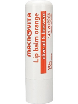 Macrovita Λάδι Ελιάς & Κερί Μέλισσας Γεύση Πορτοκάλι Lip Balm SPF20 4.8gr