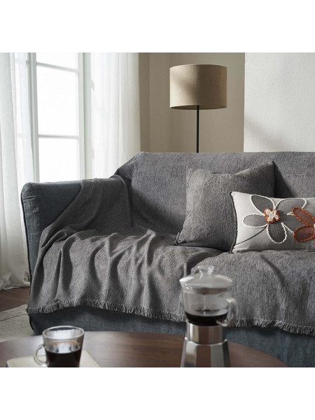 Gofis Home Ριχτάρι Πολυθρόνας 180x180 Zephyr 146/15 Ink Grey