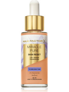 Max Factor Miracle Pure Skin Reset Light Medium Wam Liquid Make Up 30ml