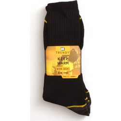Trendy Work Socks Βαμβακερές Ανδρικές Κάλτσες Μαύρες 3Pack BM412