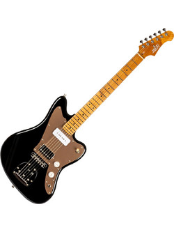 Jet Guitars JJ-350 Jaguar Ηλεκτρική Κιθάρα Alternative με HH Μαγνήτες και Ταστιέρα Maple Black