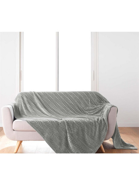 Plastona Ριχτάρι 180x220 Embossed Flannel Γκρι