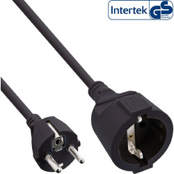 Inline ΜΠΑΛΑΝΤΕΖΑ SCHUKO 2m 16A/230V 3x1.5mm MAYΡΗ