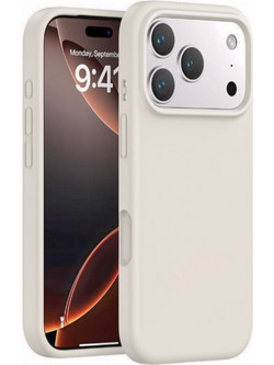Θήκη Rubber Ενισχυμένης Σιλικόνης για iPhone 17 Pro Μπέζ