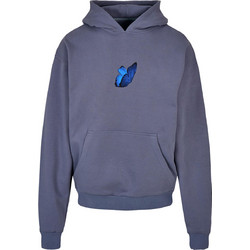 Mister Tee Le Papillon Heavy Oversize Hoody Ανδρικό Φούτερ με Κουκούλα & Τσέπες Μπλε MT1919