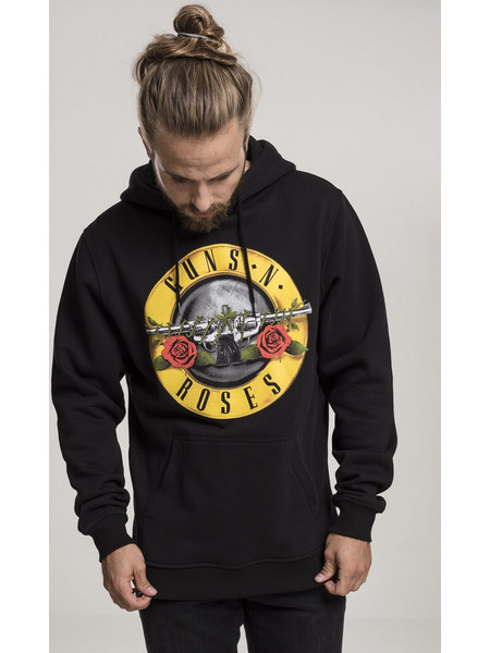 Merchcode Guns n' Roses Ανδρικό Φούτερ με Κουκούλα & Τσέπες Μαύρο MC056