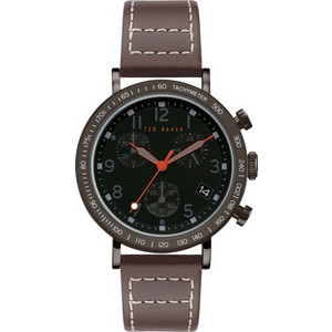 Ted Baker Marteni Ανδρικό Ρολόι με Καφέ Δερμάτινο Λουράκι BKPMRF902