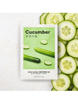 Missha Airy Fit Cucumber Sheet Μάσκα Προσώπου για Ενυδάτωση με Αγγούρι 19gr