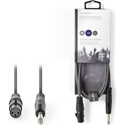 Καλώδιο 3-Pin XLR θηλ. σε 6.35mm αρσ. 1.5m σε γκρι χρώμα