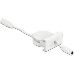 DELOCK module καλώδιο τροφοδοσίας Easy 45 81376, ανασυρόμενο 50cm, λευκό