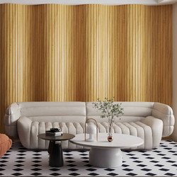 Estiatherm 3D Πάνελ τοίχου για κυκλικές επιφάνειες MDF Flex Light Brown Oak 2800 x 60 x 18mm, 3D01