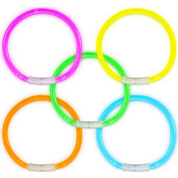 Φωσφορίζοντα βραχιόλια - ράβδοι glow stick - Σετ 100 Τεμαχίων