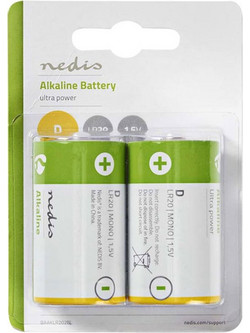 Nedis Alkaline D 2τμχ