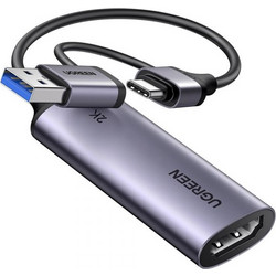Προσαρμογέας βίντεο USB-A / USB-C σε HDMI UGREEN CM629 (15389) Γκρι