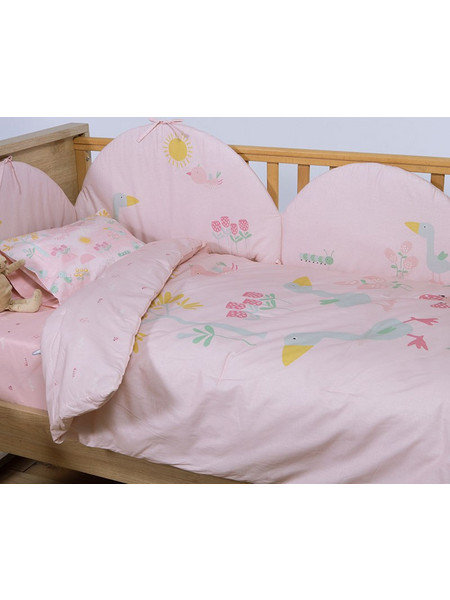 Βρεφικό Κουβερλί Κούνιας Βαμβακερό Nef-Nef Homeware Spring Happiness Pink 110x140
