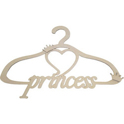 Ξύλινη Κρεμάστρα princess με θέμα κορώνα (5123306)