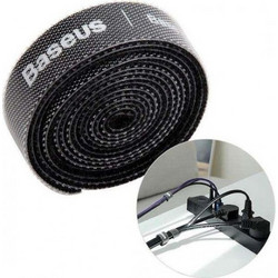 Baseus(R) Circle Velcro Straps Δεματικά Καλωδίων ACMGT-A01 1m - Μαύρο