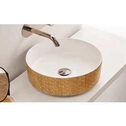 Νιπτήρας στρογγυλός επικαθήμενος Icon Dinan Ratan 38x13cm 92705DCRBAT