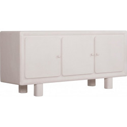 ΜΠΟΥΦΕΣ ΣΕΙΡΑ SANTORINI HM18068 MDF ΣΕ ΥΠΟΛΕΥΚΟ ΧΡΩΜΑ-3 ΠΟΡΤΕΣ 140x38x64Υεκ